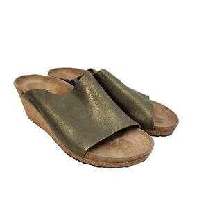 Birkenstock Papillio Namica Suede Leather Washed Gold Sandals Size 42 Narrow